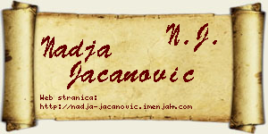 Nadja Jacanović vizit kartica